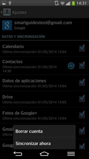 Seleccione Sincronizar ahora