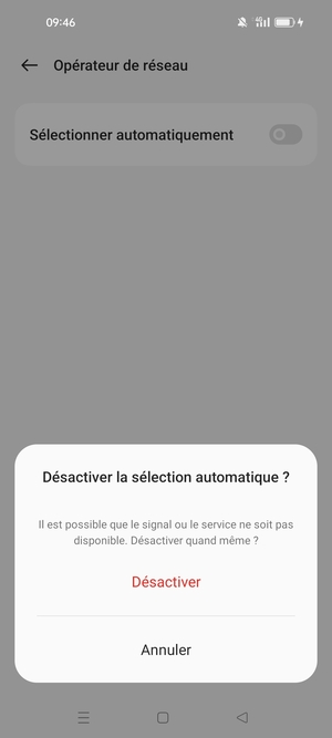 Sélectionnez Désactiver