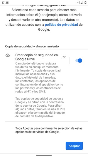 Seleccione Aceptar