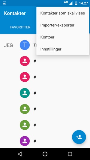 Velg Importer/eksporter