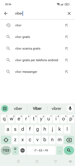 Inserisci il nome dell'app e seleziona Ricerca