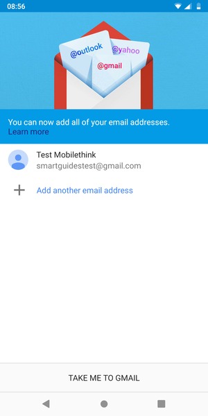 Select TAKE ME TO GMAIL