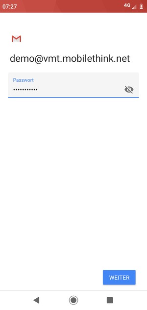 Geben Sie Ihre Passwort ein und wählen Sie WEITER