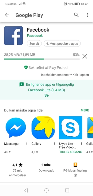 Afvent at installeringen er afsluttet