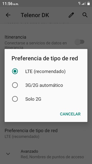 Seleccione la opción deseada