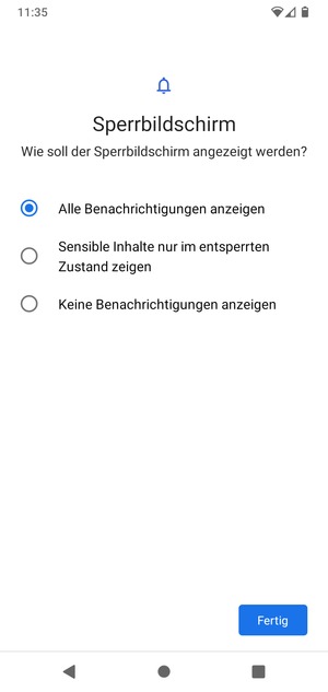 Wählen Sie die gewünschte Option und wählen Sie Fertig