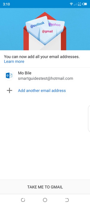 Select TAKE ME TO GMAIL