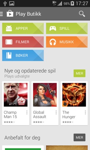 Velg søk-knappen