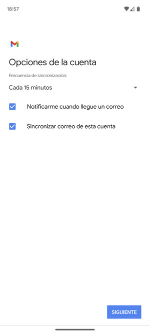 Seleccione SIGUIENTE