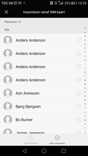 Selecteer Alles selecteren