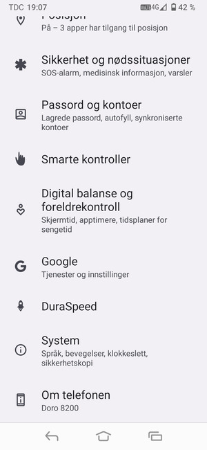 Bla til og velg System