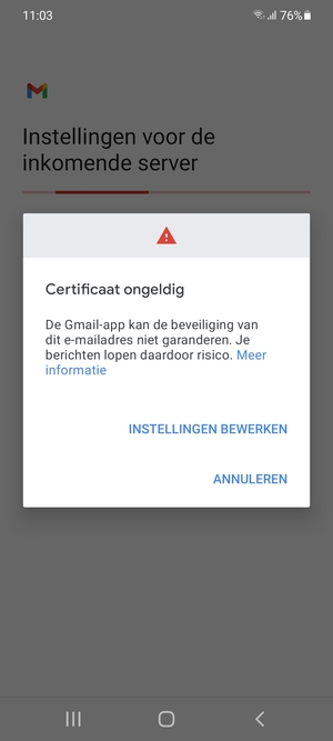 Selecteer INSTELLINGEN BEWERKEN