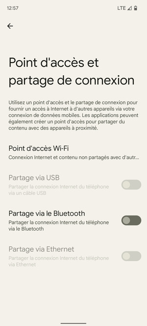 Sélectionnez Point d'accès Wi-Fi