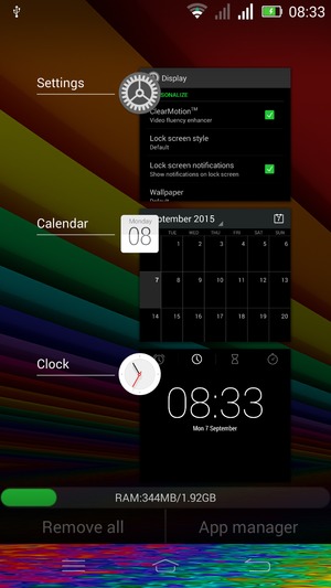 Select Remove all to close all running apps