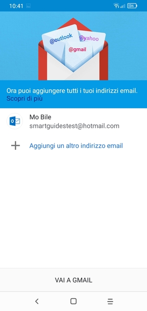 Seleziona VAI A GMAIL