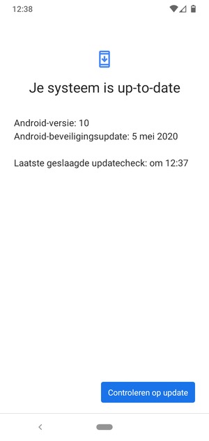 Selecteer Controleren op update