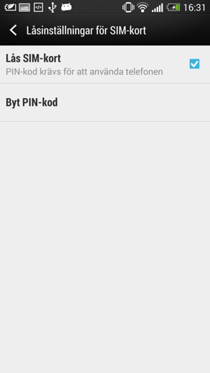 Välj Byt PIN-kod