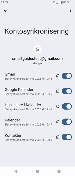 Velg menyknappen