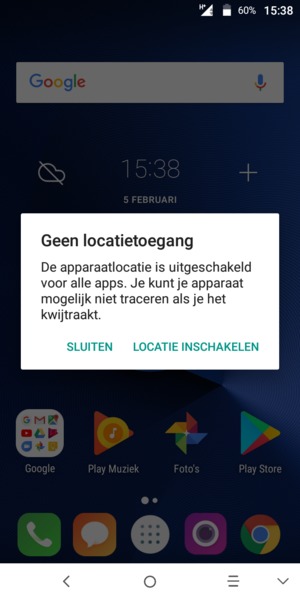 Selecteer SLUITEN