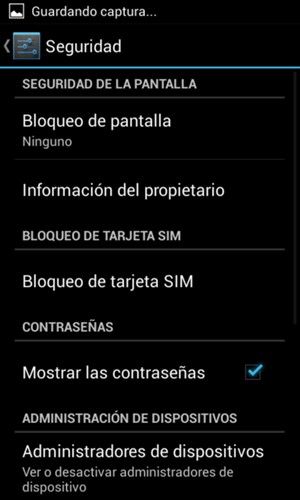 Seleccione Bloqueo de pantalla