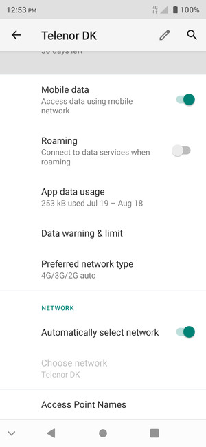 Select Access Point Names