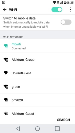 You are now connected to the Wi-Fi network