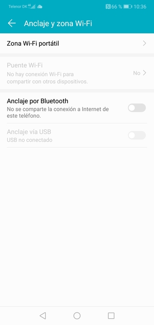 Seleccione Zona Wi-Fi portátil