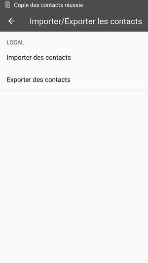 Vos contacts vont être enregistrés sur votre compte Google et dans votre téléphone lors de la prochaine synchronisation de Google.