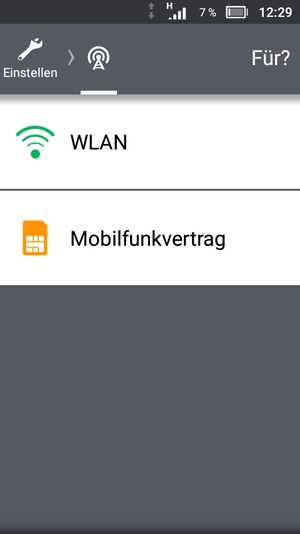 Wählen Sie WLAN