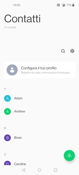 Seleziona il tasto Impostazioni