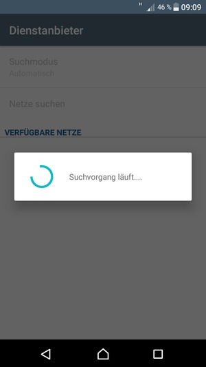 Warten Sie, bis die Suche abgeschlossen ist