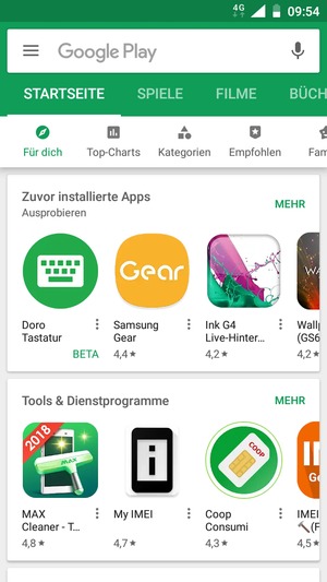 Wählen Sie die Suchleiste