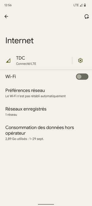 Activer le Wi-Fi