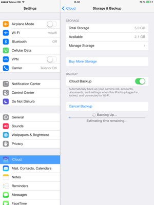 Wait for the backup to finish