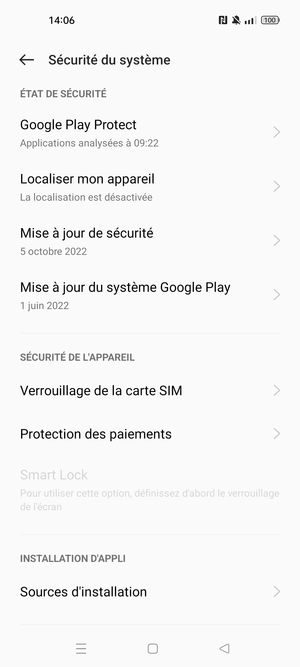 Faites défiler et sélectionnez Verrouillage de la carte SIM
