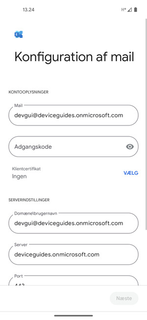 Indtast din adgangskode