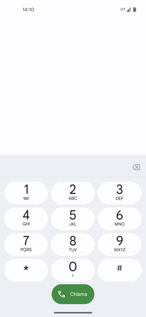 Premi e tieni premuto il numero 1