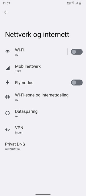 Velg Mobilnettverk