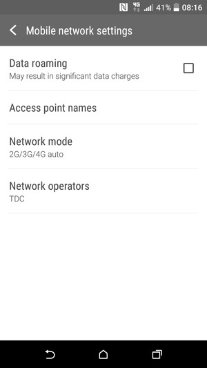 Select Access point names