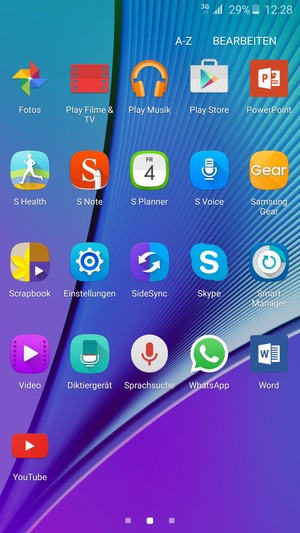 Scrollen Sie und wählen Sie Einstellungen
