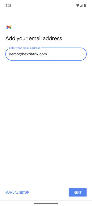 Enter your Email address and select NEXT