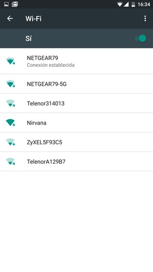 Ahora está conectado a la red Wi-Fi