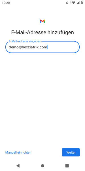 Geben Sie Ihre E-Mail-Adresse ein und wählen Sie Weiter