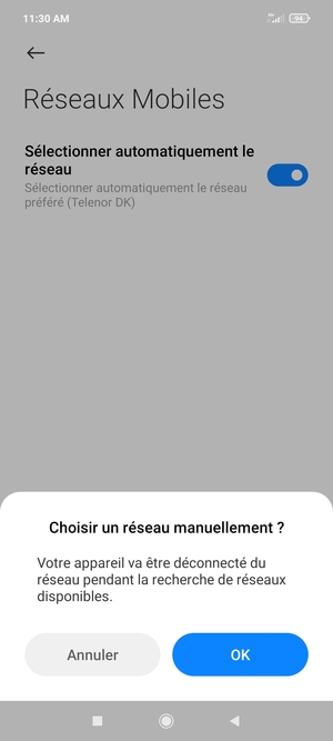 Sélectionnez OK