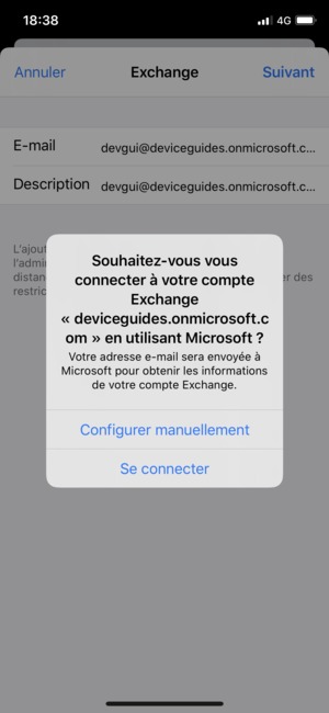 Sélectionnez Configurer manuellement