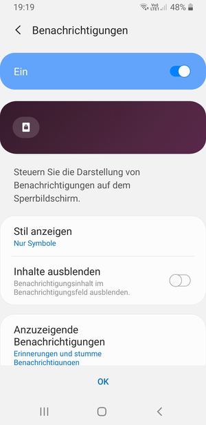 Wählen Sie Ihre bevorzugten Optionen und wählen Sie OK