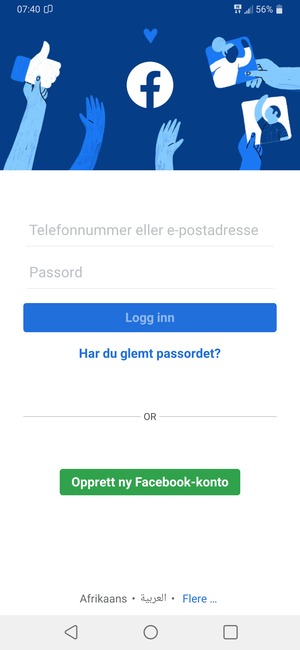 Applikasjonen er klar til bruk