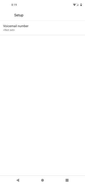 Select Voicemail number