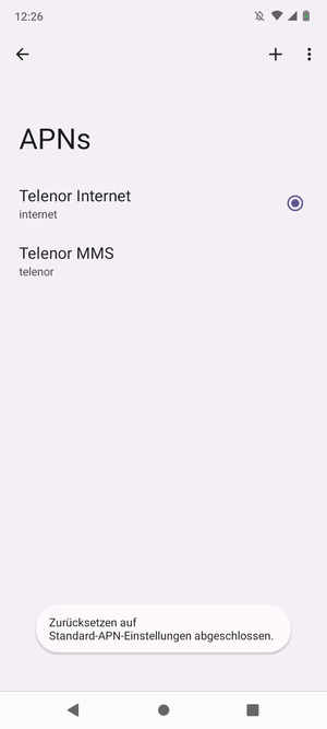 Wählen Sie Neuer APN