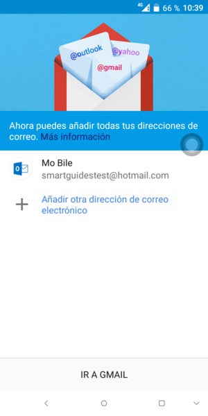 Seleccione IR A GMAIL